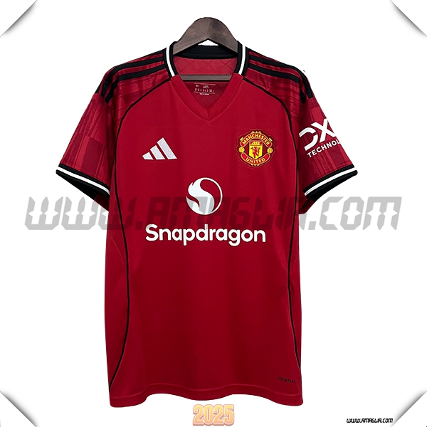 Prima Maglia Calcio Manchester United Versione Trapelata 2025 2026 Rossa