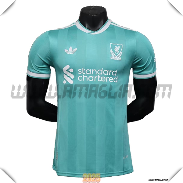 Terzo Maglia Calcio FC Liverpool Versione Trapelata 2025 2026 Nero/Rossa