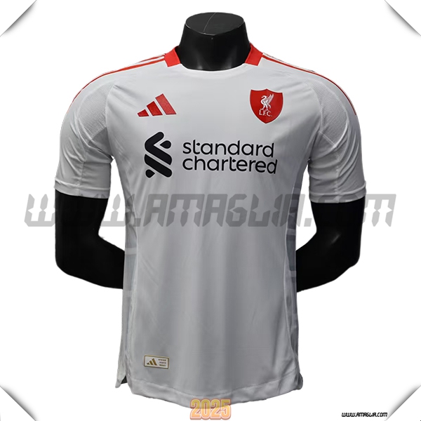 Seconda Maglia Calcio FC Liverpool Versione Trapelata 2025 2026 Bianco