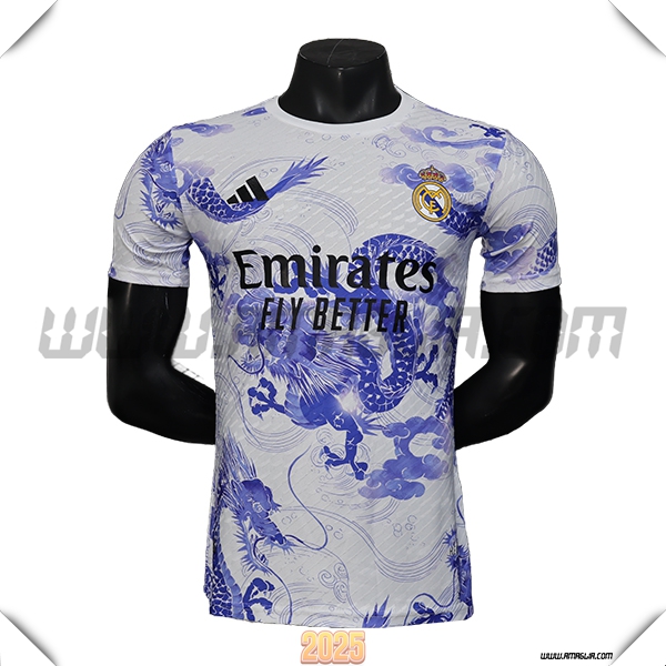 Maglia Calcio Real Madrid Edizione Speciale 2025 2026 Viola/Bianco