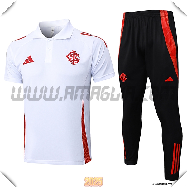 Kit Maglia Polo Internacional Bianco/Rosso 2025 2026