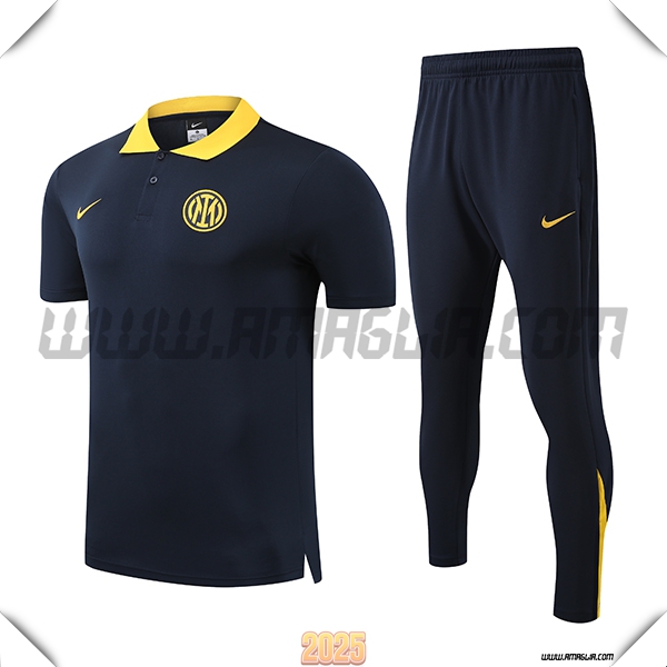 Kit Maglia Polo Inter Milan Nero/Giallo 2025 2026
