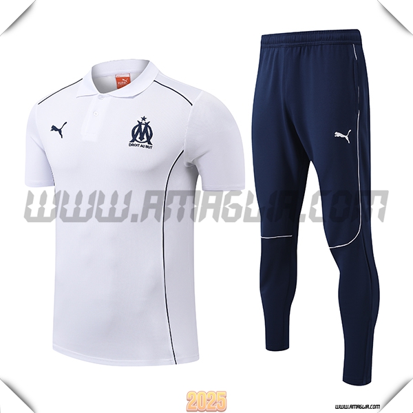 Kit Maglia Polo AC Milan Bianco/Blu 2025 2026