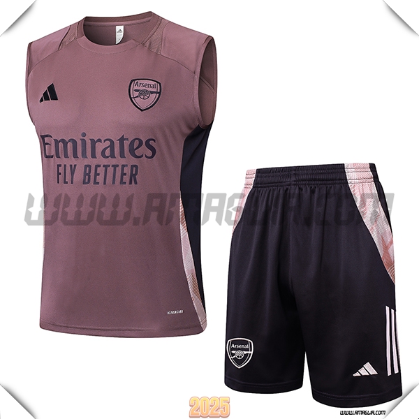 Kit Canotta Allenamento Arsenal viola/Nero 2025 2026