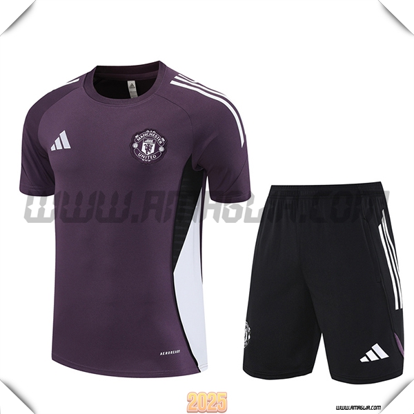 Kit Maglia Allenamento Manchester United viola/Bianco/Nero 2025 2026