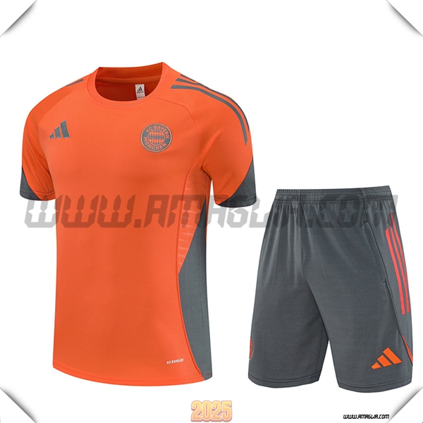Kit Maglia Allenamento Bayern Monaco Arancia/Grigio 2025 2026