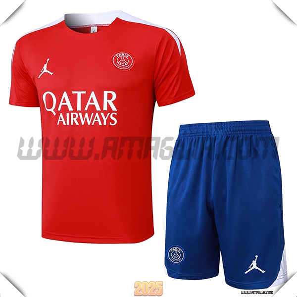 Kit Maglia Allenamento PSG Rosso 2025 2026