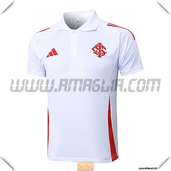 Maglia Polo Internacional Bianco/Rosso 2025 2026