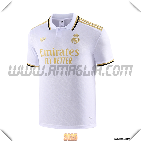 Maglia Polo Real Madrid Bianco 2025 2026 -02