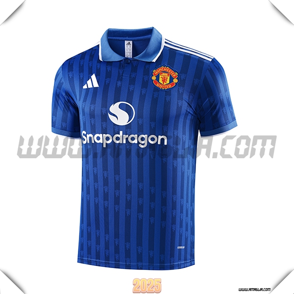 Maglia Polo Manchester United Blu 2025 2026
