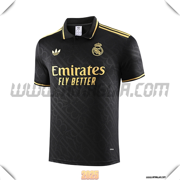 Maglia Polo Real Madrid Nero/Giallo 2025 2026