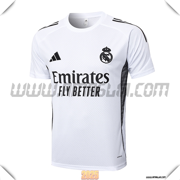 T Shirt Allenamento Real Madrid Bianco/Nero 2025 2026