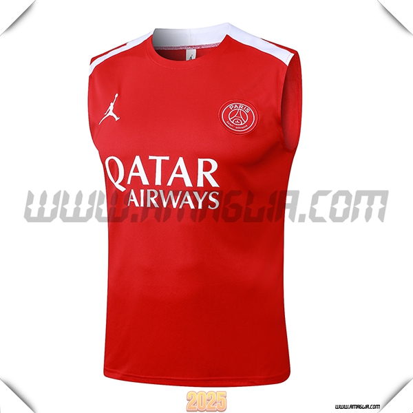 Canotta Allenamento PSG Rosso 2025 2026