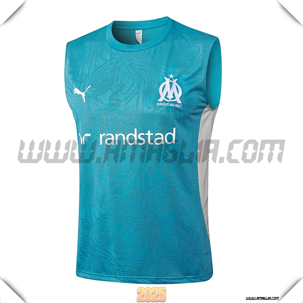 Canotta Allenamento Marsiglia Blu/Bianco 2025 2026