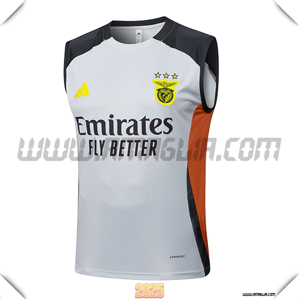 Canotta Allenamento S.L.Benfica Grigio/Nero/Arancia 2025 2026