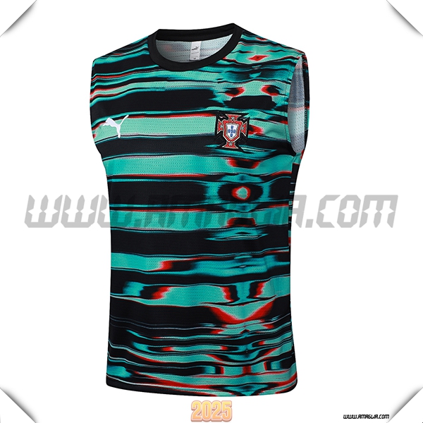 Canotta Allenamento Portogallo Nero/Verde 2025 2026