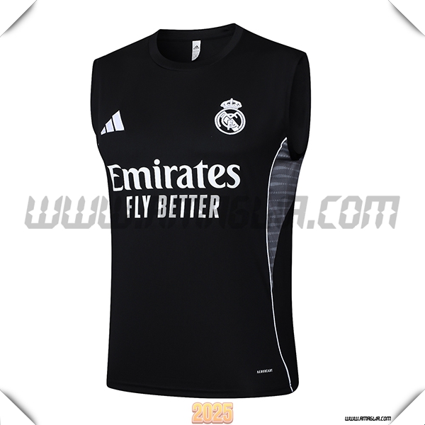 Canotta Allenamento Real Madrid Nero/Grigio 2025 2026