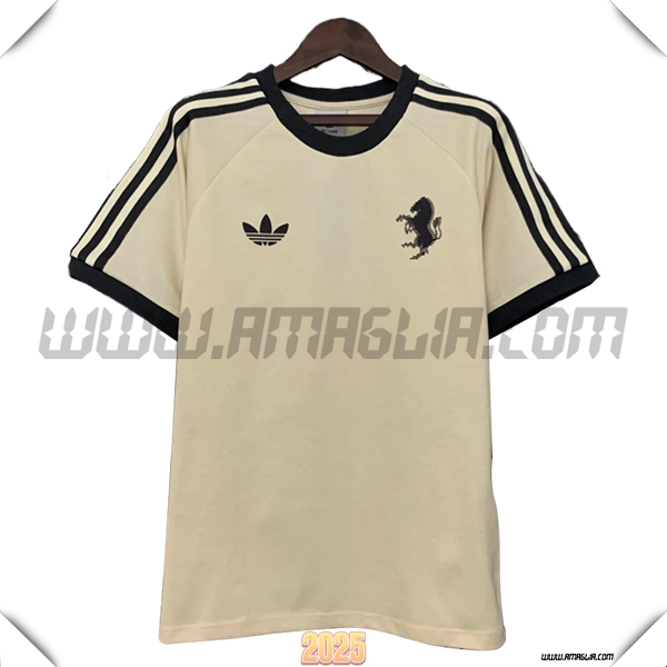 T Shirt Allenamento Juventus Beige/Nero 2025 2026