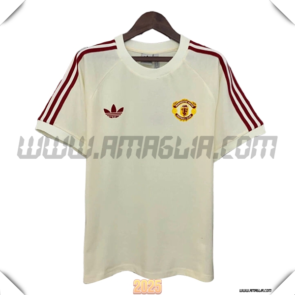 T Shirt Allenamento Manchester United Beige/Rosso 2025 2026