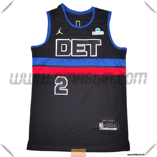 Maglia Detroit Pistons (CUNNINGHAM #2) 2025/26 Nero