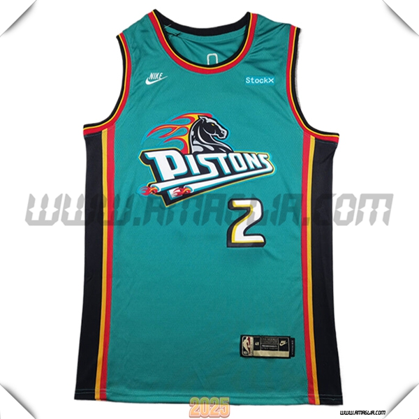 Maglia Detroit Pistons (CUNNINGHAM #2) 2025/26 Verde/Nero
