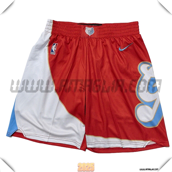 Pantaloncini NBA Memphis Grizzlies 2025/26 Rosso/Bianco/Blu