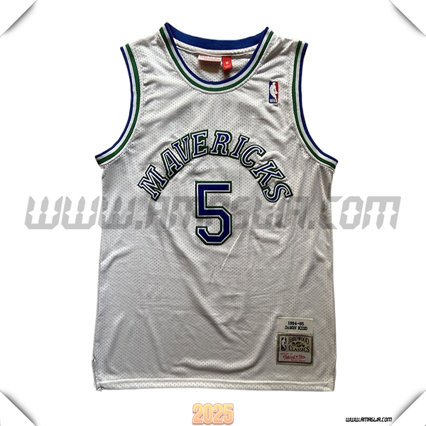 Maglia Dallas Maverickss (KIDD #5) 2025/26 Bianco/Blu
