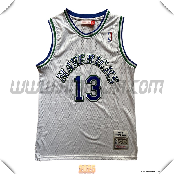Maglia Dallas Maverickss (NASH #13) 2025/26 Bianco/Blu