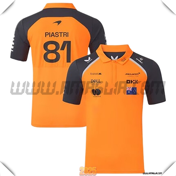 Polo McLaren (PIASTRI #81) F1 Team Arancia/Grigio 2025