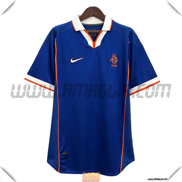 Seconda Maglia Retro Pays-Bas 1998 Blu/Bianco/Arancia
