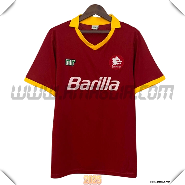 Prima Maglia Retro AS Roma 1989/1990 Rosso/GIALLO