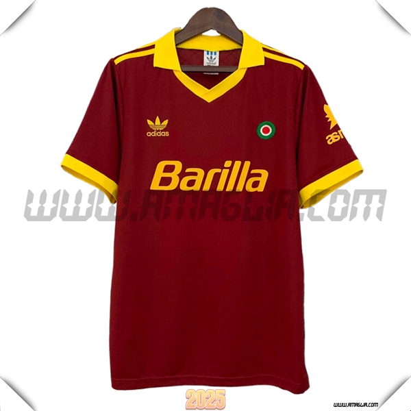 Prima Maglia Retro AS Roma 1991/1992 Rosso/GIALLO