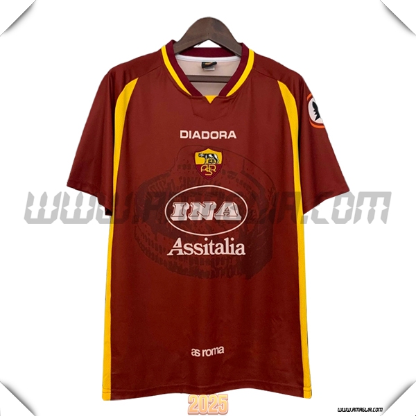 Prima Maglia Retro AS Roma 1997/1998 Rosso/GIALLO