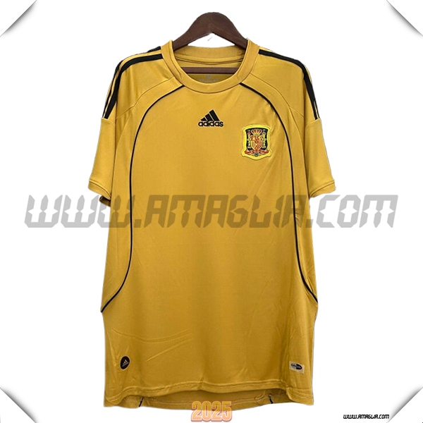 Seconda Maglia Retro Spagna 2008 GIALLO