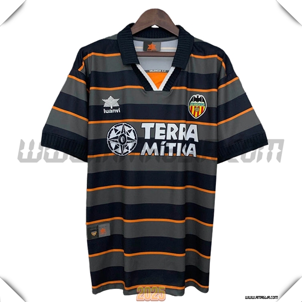 Seconda Maglia Retro Valencia CF 1999/2000 Nero/Gris/Arancia