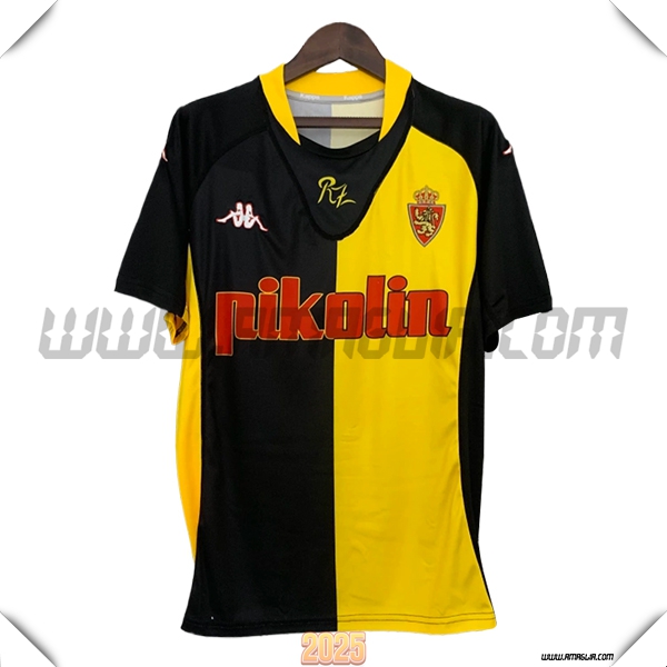 Seconda Maglia Retro Real Zaragoza 2001/2002 Nero/GIALLO