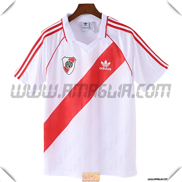 Prima Maglia Retro River Plate 1999/2000 Bianco/Rosso