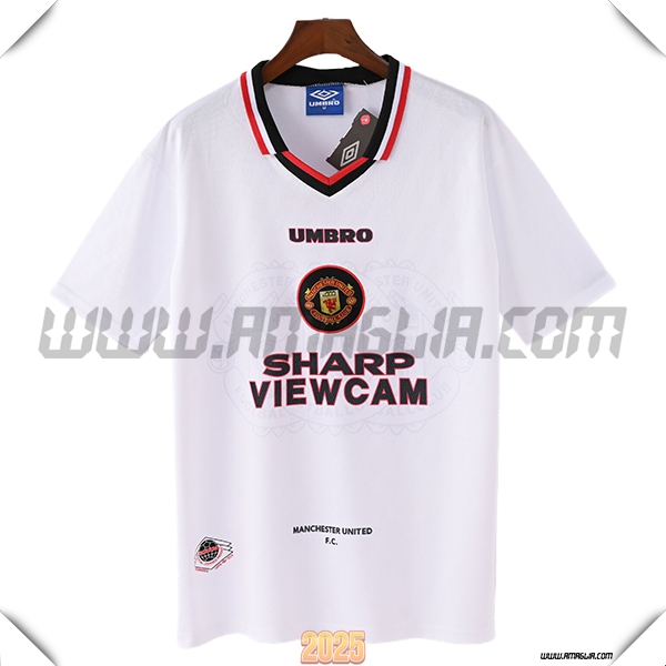 Seconda Maglia Retro Manchester United 1996/1997 Bianco