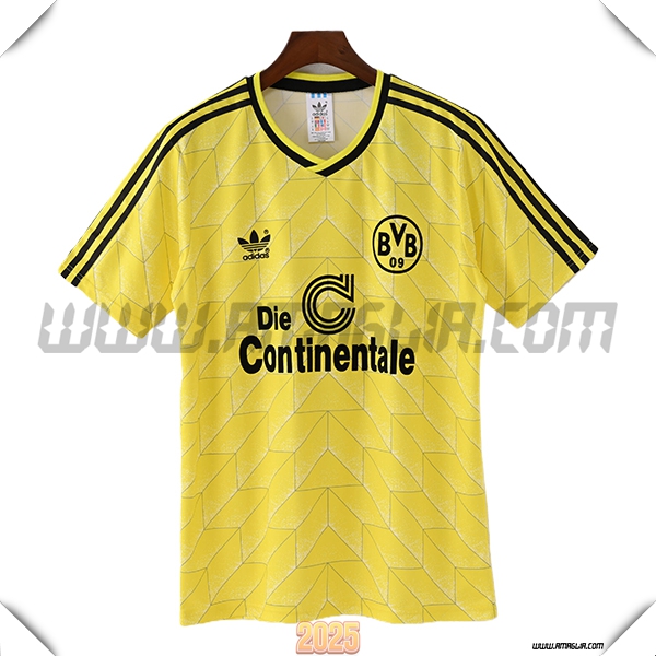 Prima Maglia Retro Dortmund BVB 1988/1989 GIALLO/Nero