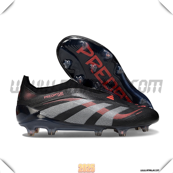 Adidas Scarpe Da Calcio 25 Predator Elite LL FG Nero/Grigio/Rosso