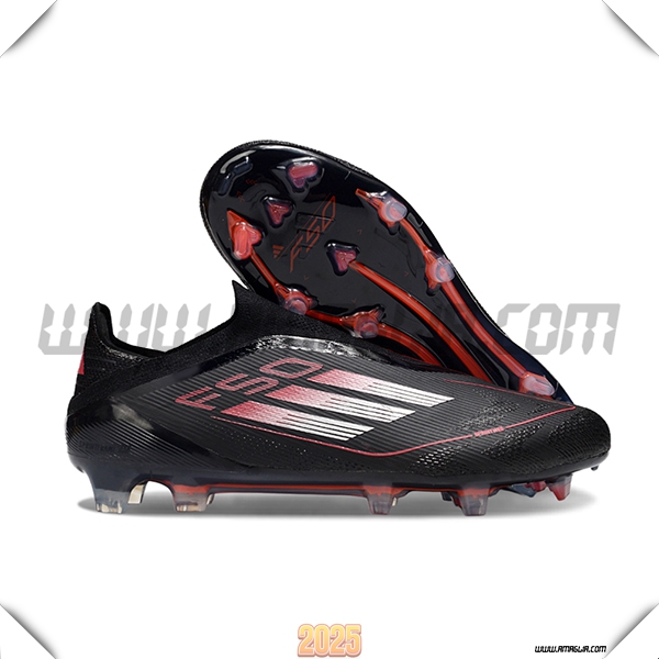 Adidas Scarpe Da Calcio F50 Elite Laceless FG Nero/Rosso/Bianco