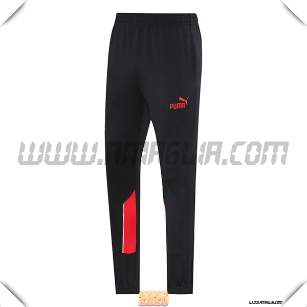 Pantaloni Allenamento AC Milan Nero/Rosso 2025 2026