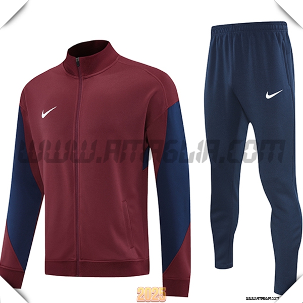 Tuta Calcio Giacca Nike Rosso/Blu 2025 2026