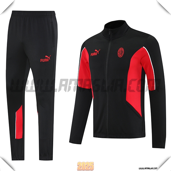Tuta Calcio Giacca AC Milan Nero/Rosso 2025 2026