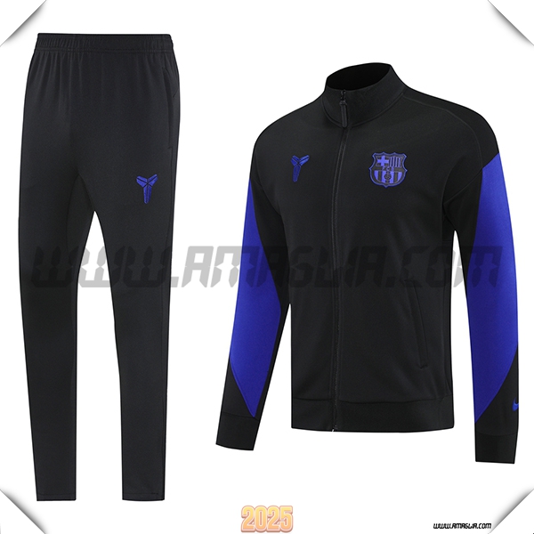 Tuta Calcio Giacca FC Barcellona Nero/viola 2025 2026 -02