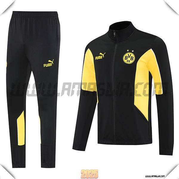 Tuta Calcio Giacca Dortmund Nero/Giallo 2025 2026