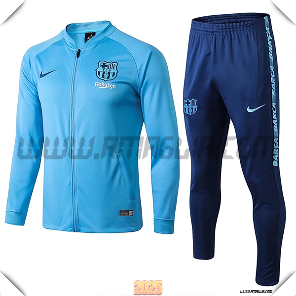 Tuta Calcio Giacca FC Barcellona Azzurro 2025 2026