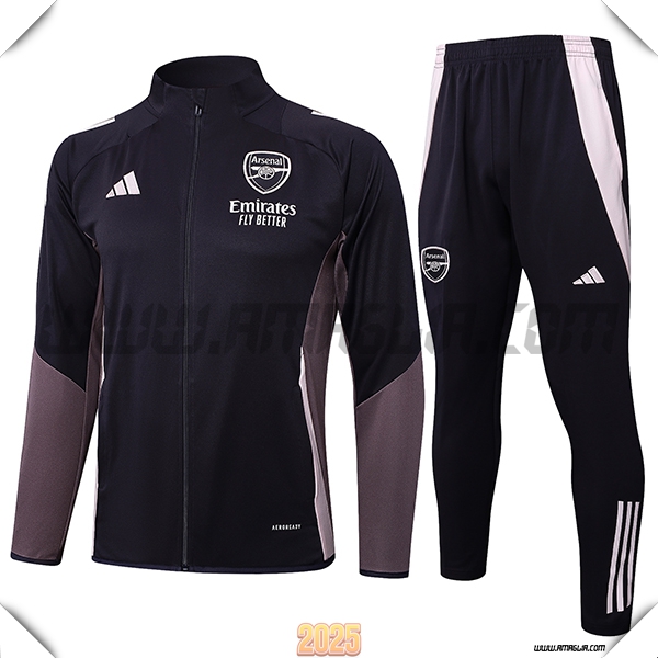 Tuta Calcio Giacca Arsenal Grigio Scuro 2025 2026