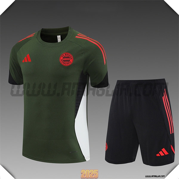 Kit Maglia Allenamento Bayern Monaco Bambino Verde 2025 2026