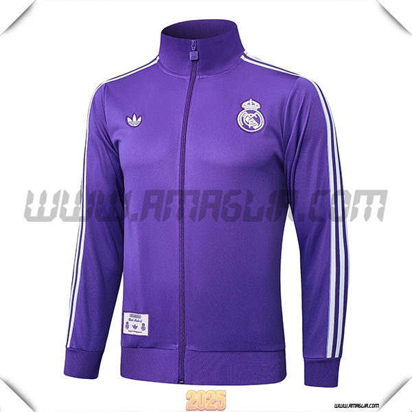 Giacca Calcio Real Madrid viola/Bianco 2025 2026